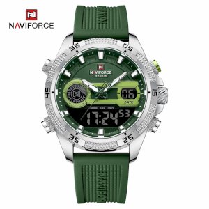 NAVIFORCE 9223 Quartz Silicone Bracelet Sport Waterproof Alarm Analog Digitals Watch For Men 