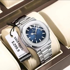 POEDAGAR 613 Luxury Premium Quality Full Waterproof Automatic Date Fashionable Men's Quartz Formal and Casual Watch