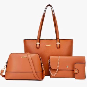 মহিলাদের জন্য নতুন ফ্যাশন 4-পিস কম্বো হ্যান্ডব্যাগ সেট