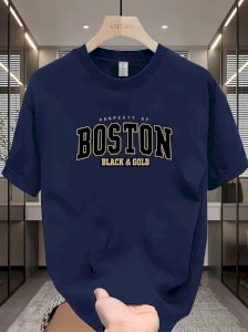 Modern Drop Shoulder Design- Boston Blue